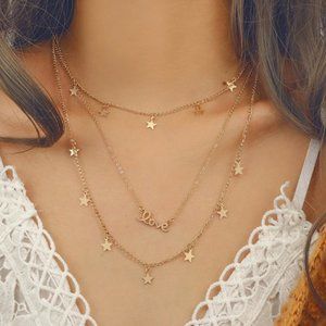 2/$12 Multi Layer Gold Necklace Chic and Dainty